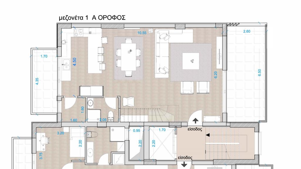 Άλφα Λάμδα Κατασκευαστική - Μεζονέτα 136τ.μ 1&2 ορόφου
